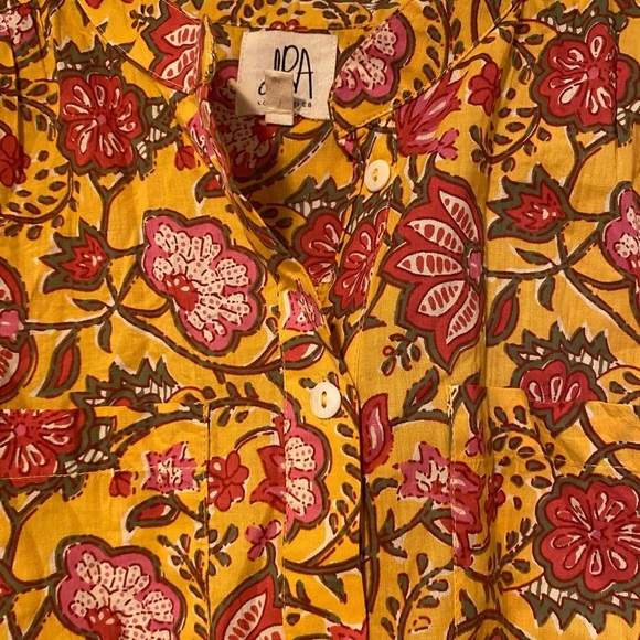 dRA Anthropologie Women’s Maxi Floral Button Belt Pockets Cotton size medium - Picture 14 of 16